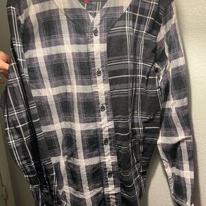 Supreme Black and White Plaid Shirt